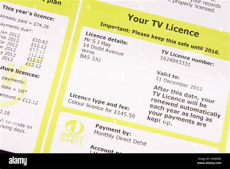 tv licence direct debit cost